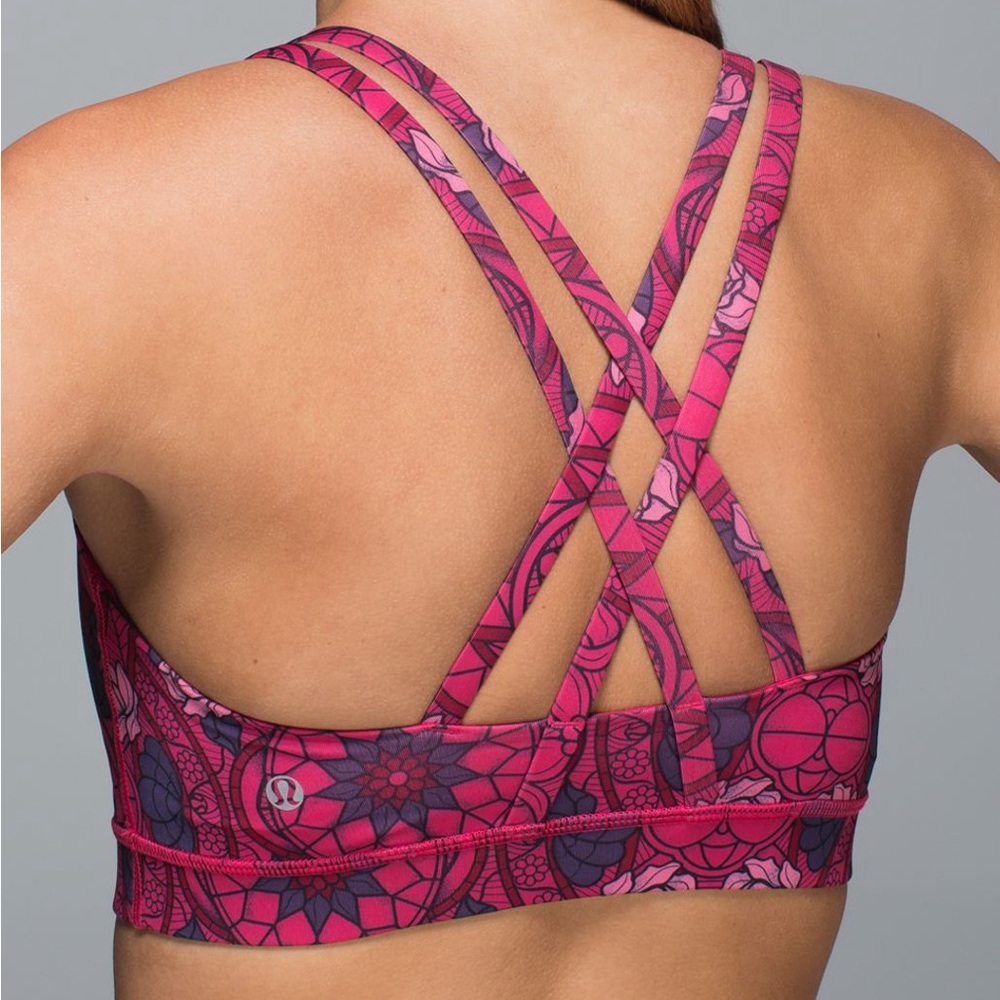 lululemon athletica Pink & Purple Strappy Sports Bra